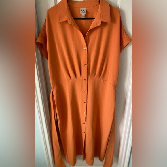 Worthington Dresses & Skirts - Women’s Worthington cap sleeve button down dressss size-XXL